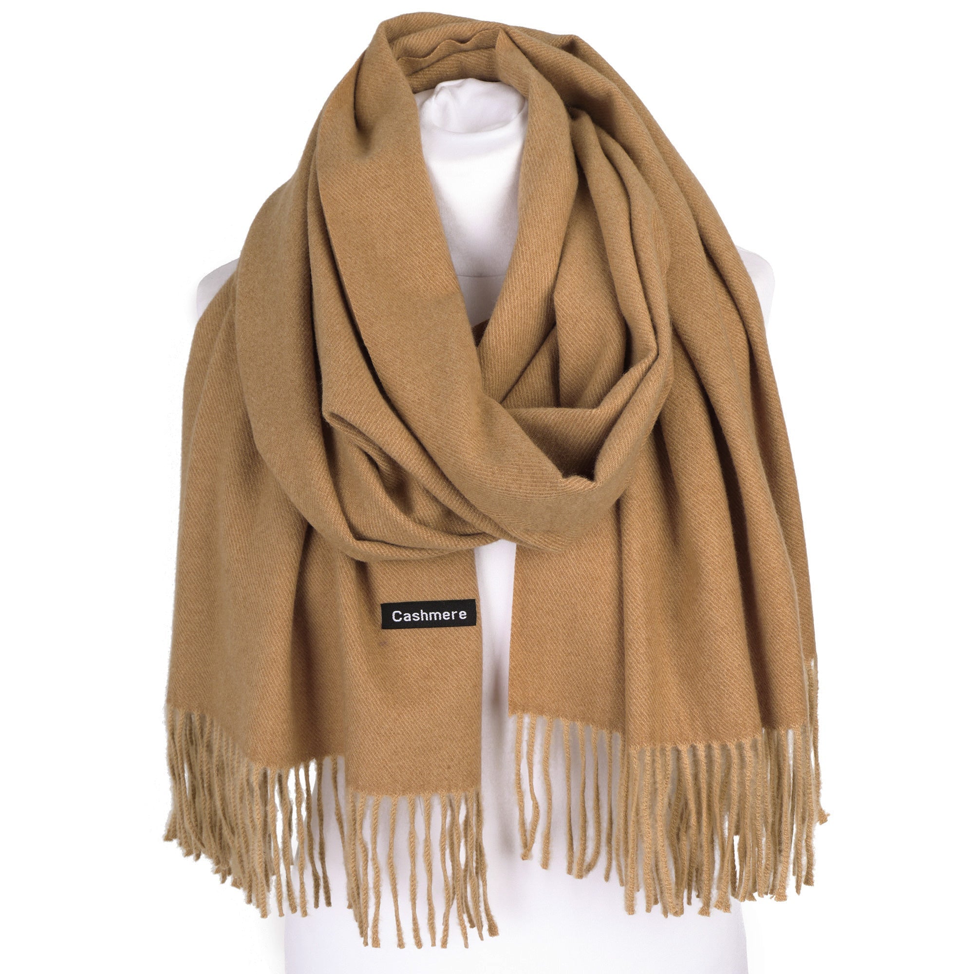 EVERYDAY LUXURY brązowy damski szal z wiskozy MORAMO