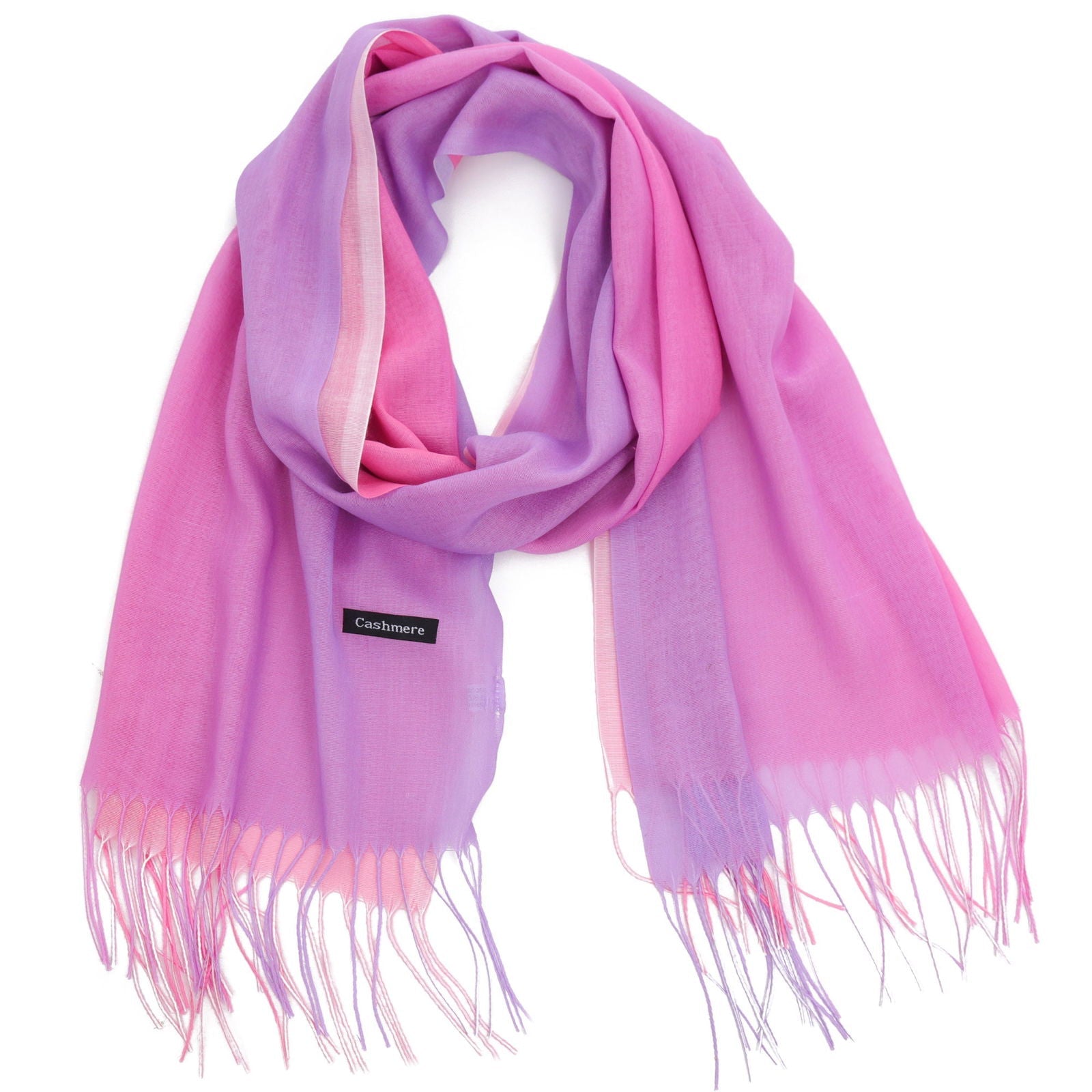 FLORAL BREEZE szal damski w kratę z frędzlami MORAMO