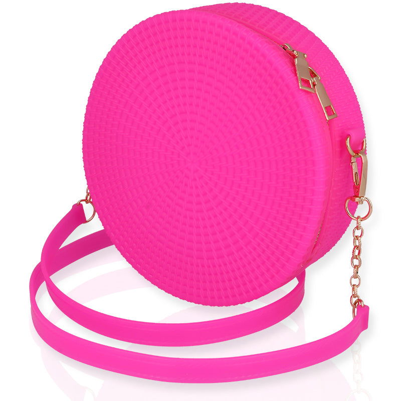 JELLY BASKET różowa damska torebka silikonowa fuchsia MORAMO