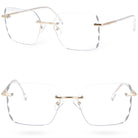 KORSVISION SILVER damskie okulary zerówki oversize MORAMO