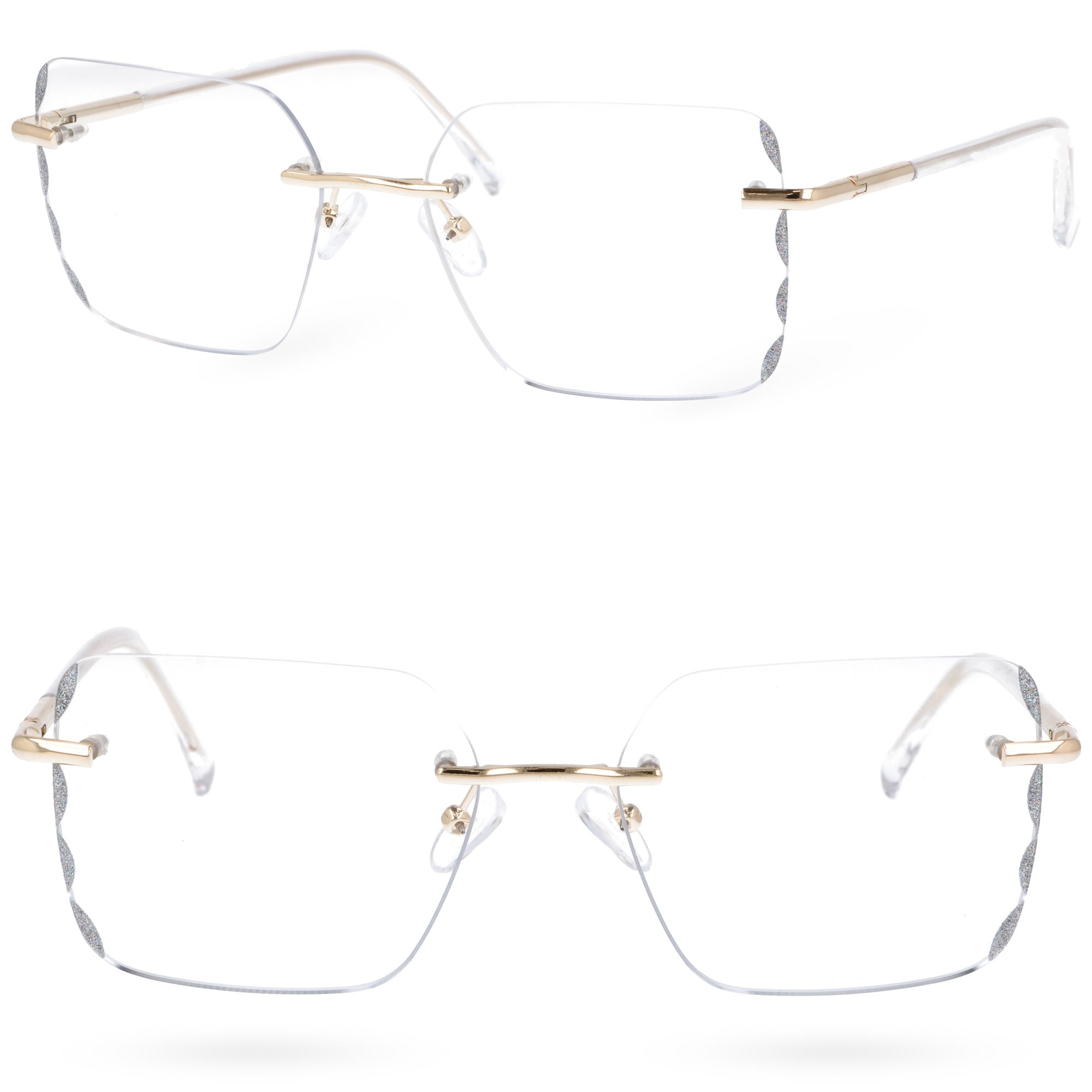 KORSVISION SILVER damskie okulary zerówki oversize MORAMO