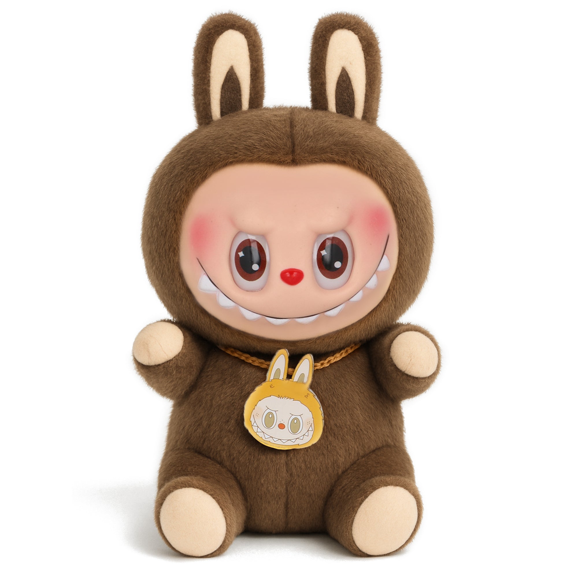 LABUBU siedząca brązowa maskotka pluszak 25cm MORAMO