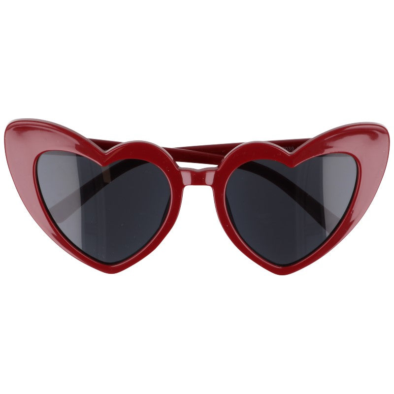 LAURENT damskie okulary przeciwsłoneczne serca dark red MORAMO