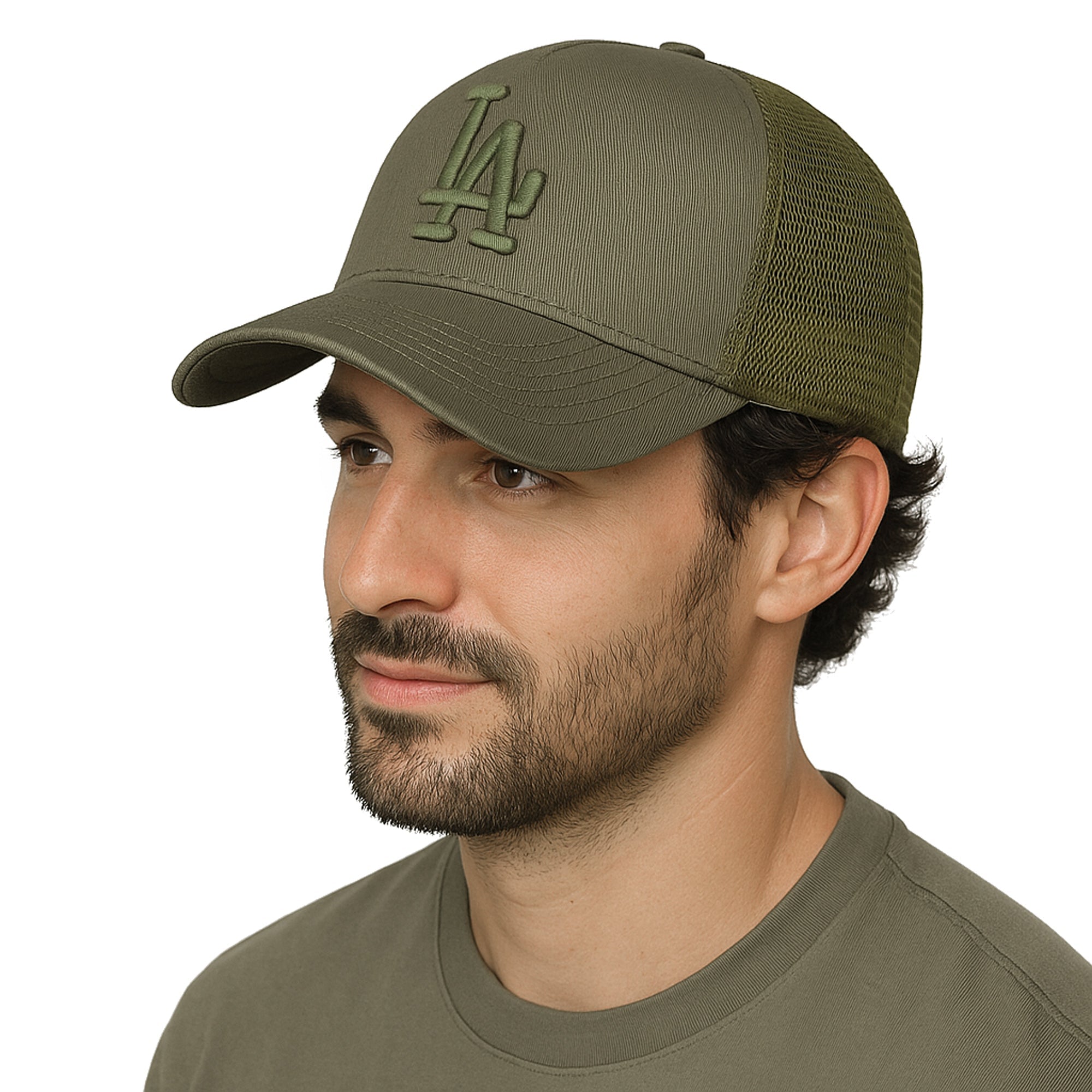 LOLIVE zielona czapka z daszkiem trucker unisex MORAMO