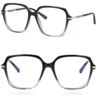 LUNA szare damskie okulary zerówki oversize MORAMO