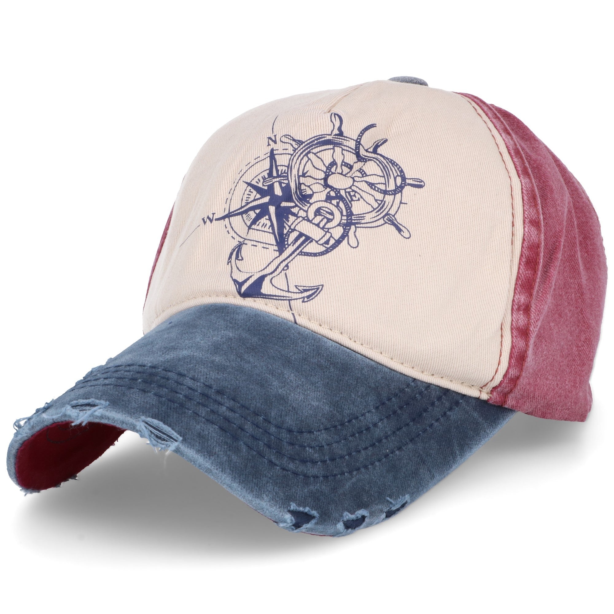MARINE NAVY niebieska bawełniana czapka z daszkiem unisex MORAMO