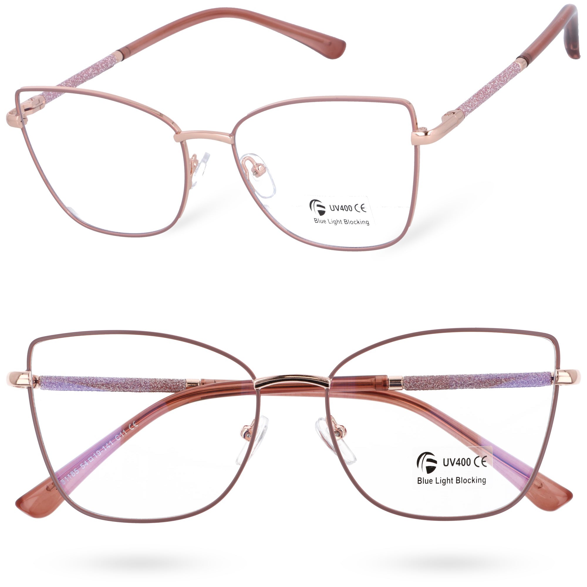 MIA MYSTIQUE brązowe okulary blue light antyrefleks MORAMO