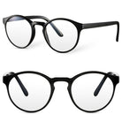 MIDNIGHT RETRO czarne owalne okulary zerówki unisex MORAMO