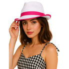 NIGHTSHADE różowy kapelusz fedora unisex rozmiar 57 MORAMO