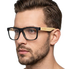 ONYX męskie czarne okulary zerówki do komputera MORAMO