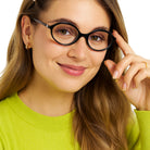 OVALO czarne owalne okulary zerówki blue light MORAMO