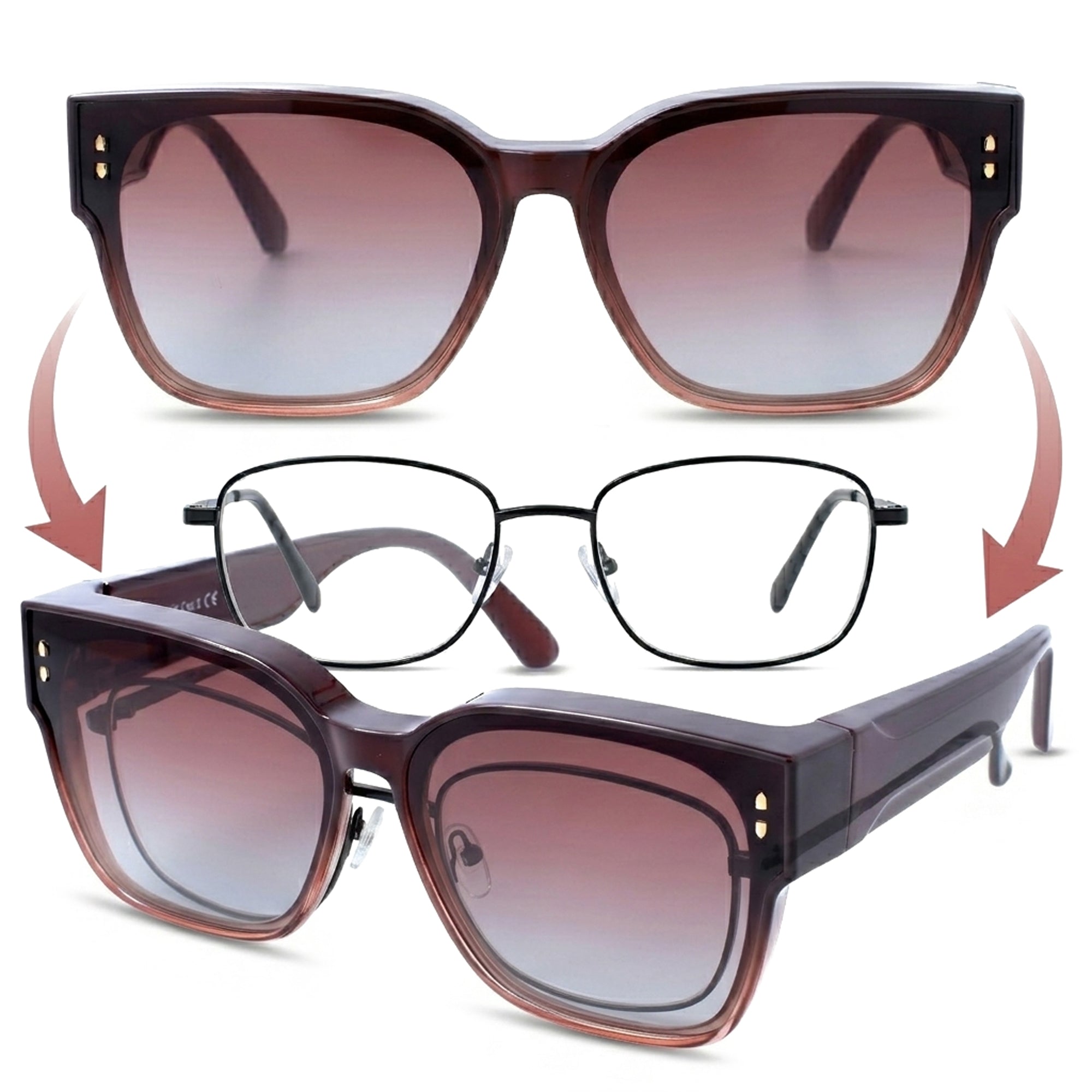 OVER-SHADE damskie okulary na okulary brązowe polaryzacyjne MORAMO