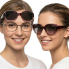 OVERVISION różowe okulary damskie nakładane oversize MORAMO