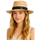 PALM SHADE brązowy letni kapelusz słomkowy unisex MORAMO
