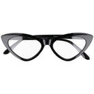 POLYT czarne damskie okulary kocie zerówki MORAMO