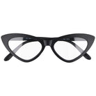 POLYT MAT czarne damskie okulary kocie zerówki MORAMO