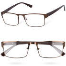 READBOOST BROWN prostokątne okulary korekcyjne do czytania MORAMO