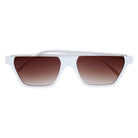 ROCHO białe prostokątne okulary przeciwsłoneczne unisex MORAMO