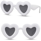 ROMANTICA WHITE damskie okulary przeciwsłoneczne serca MORAMO