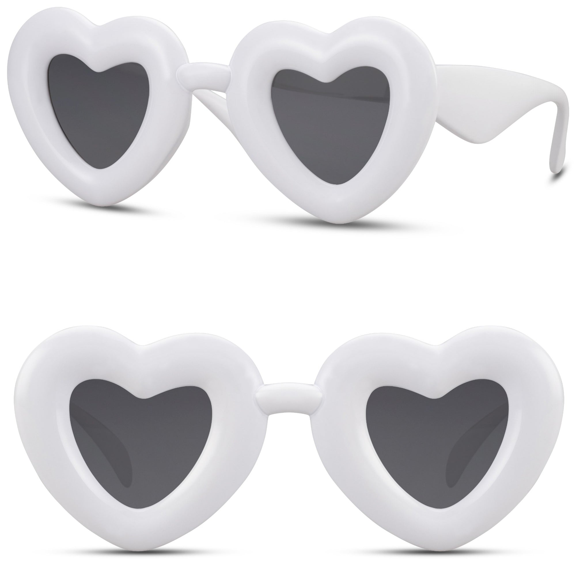 ROMANTICA WHITE damskie okulary przeciwsłoneczne serca MORAMO