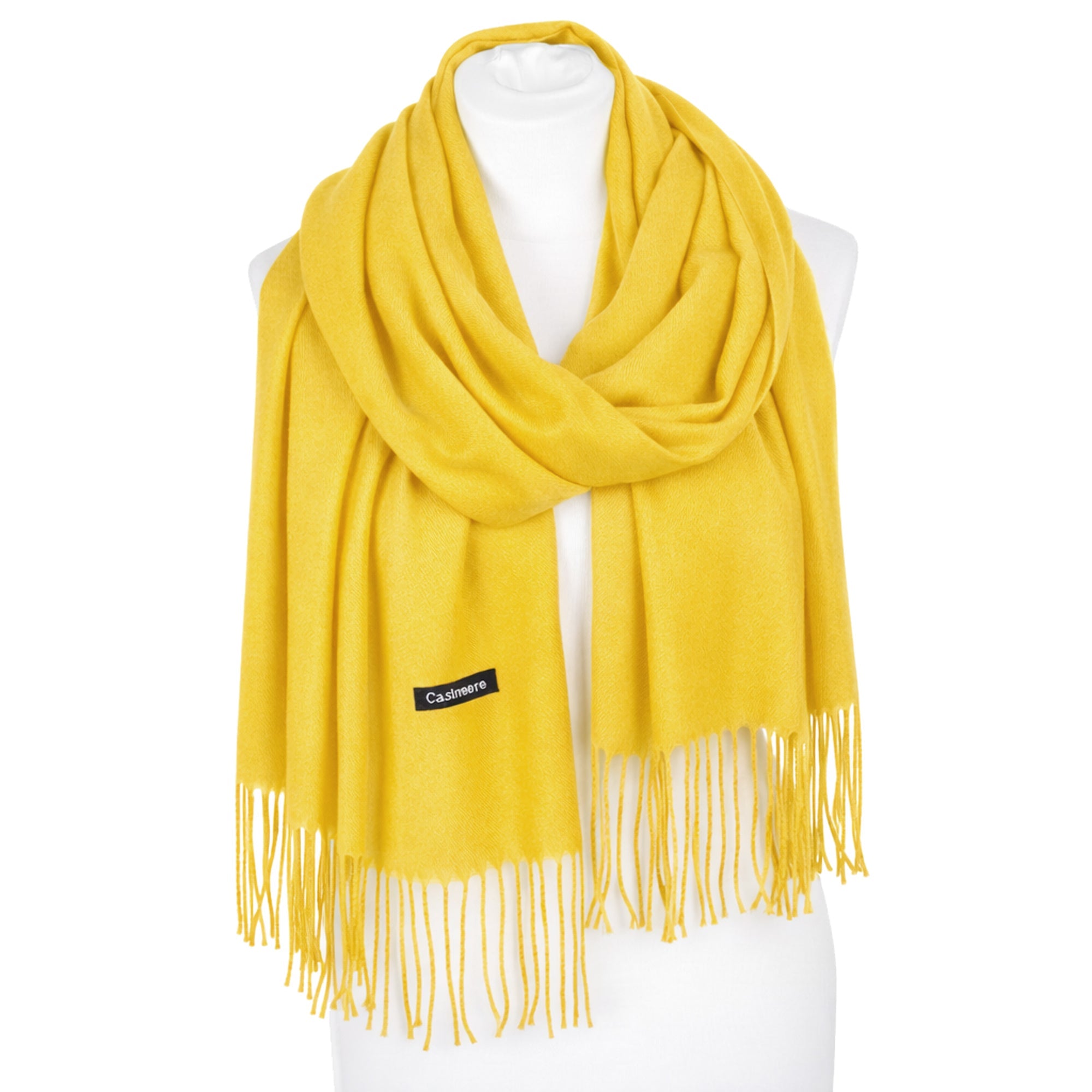 SIMPLE GRACE żółty wiskozowy szal damski lemon MORAMO