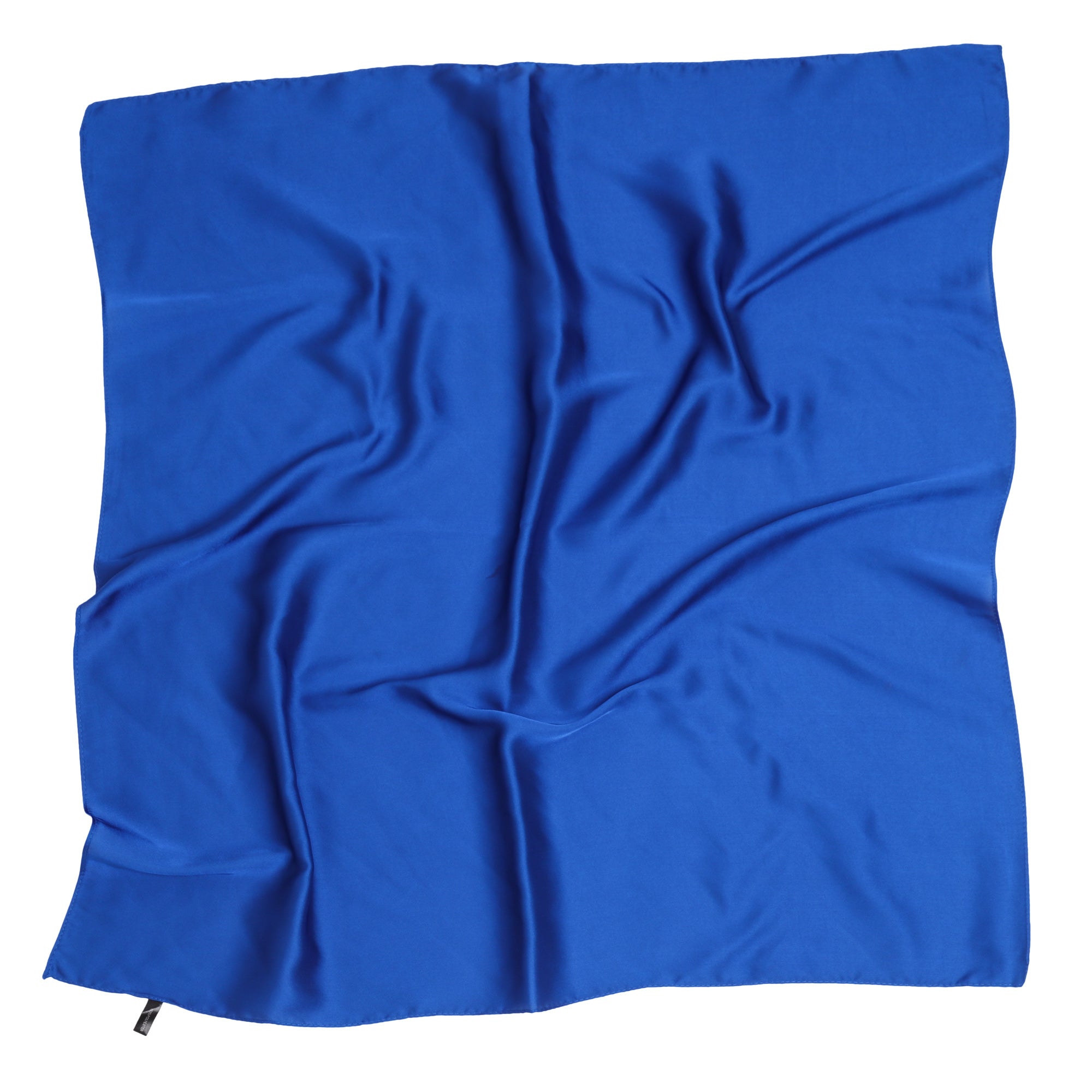 SOFT SATINE niebieska satynowa apaszka damska 70x70 MORAMO