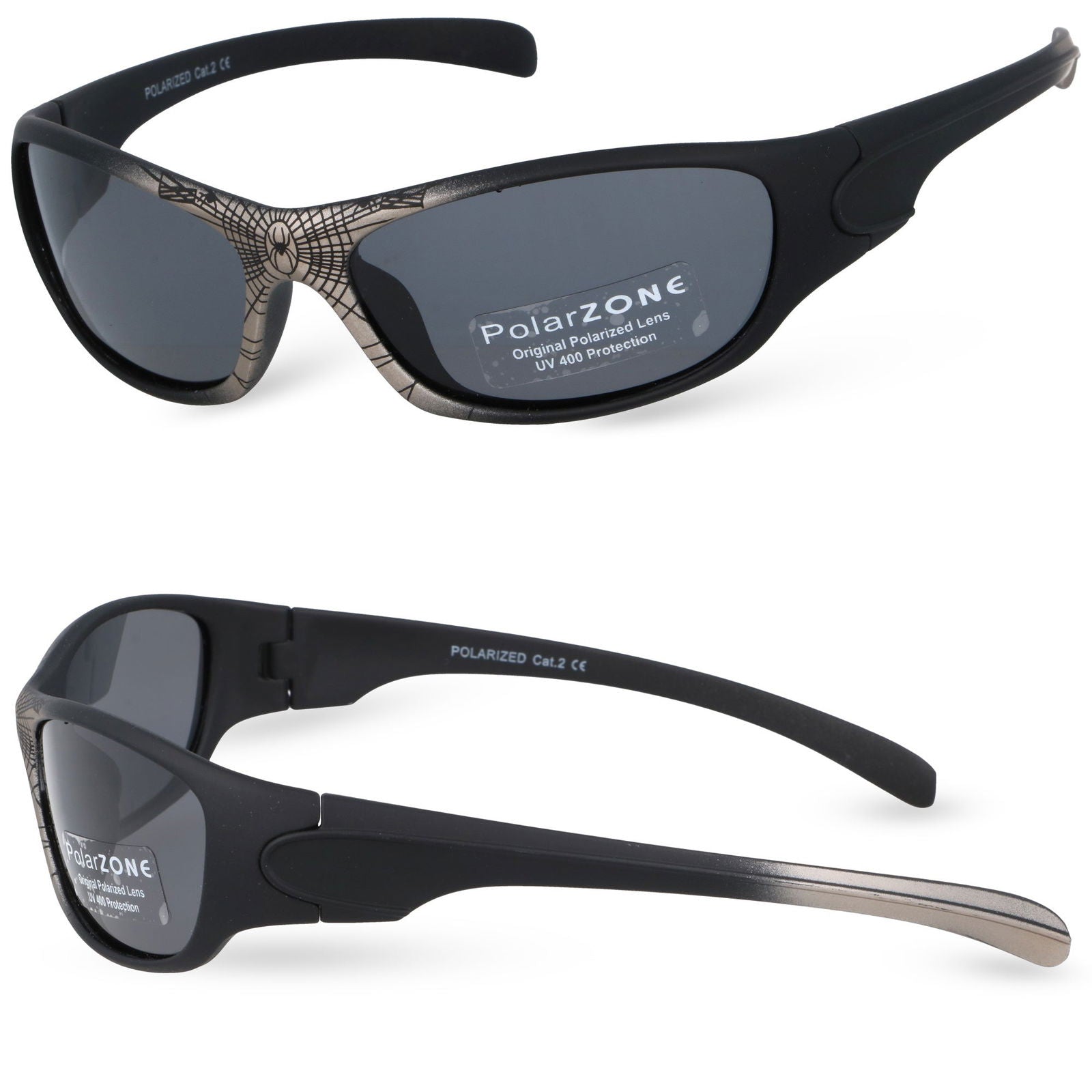 SPIDER BLACK sportowe okulary przeciwsłoneczne dla dzieci MORAMO