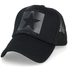 STAR BLACK czarna czapka z daszkiem trucker MORAMO