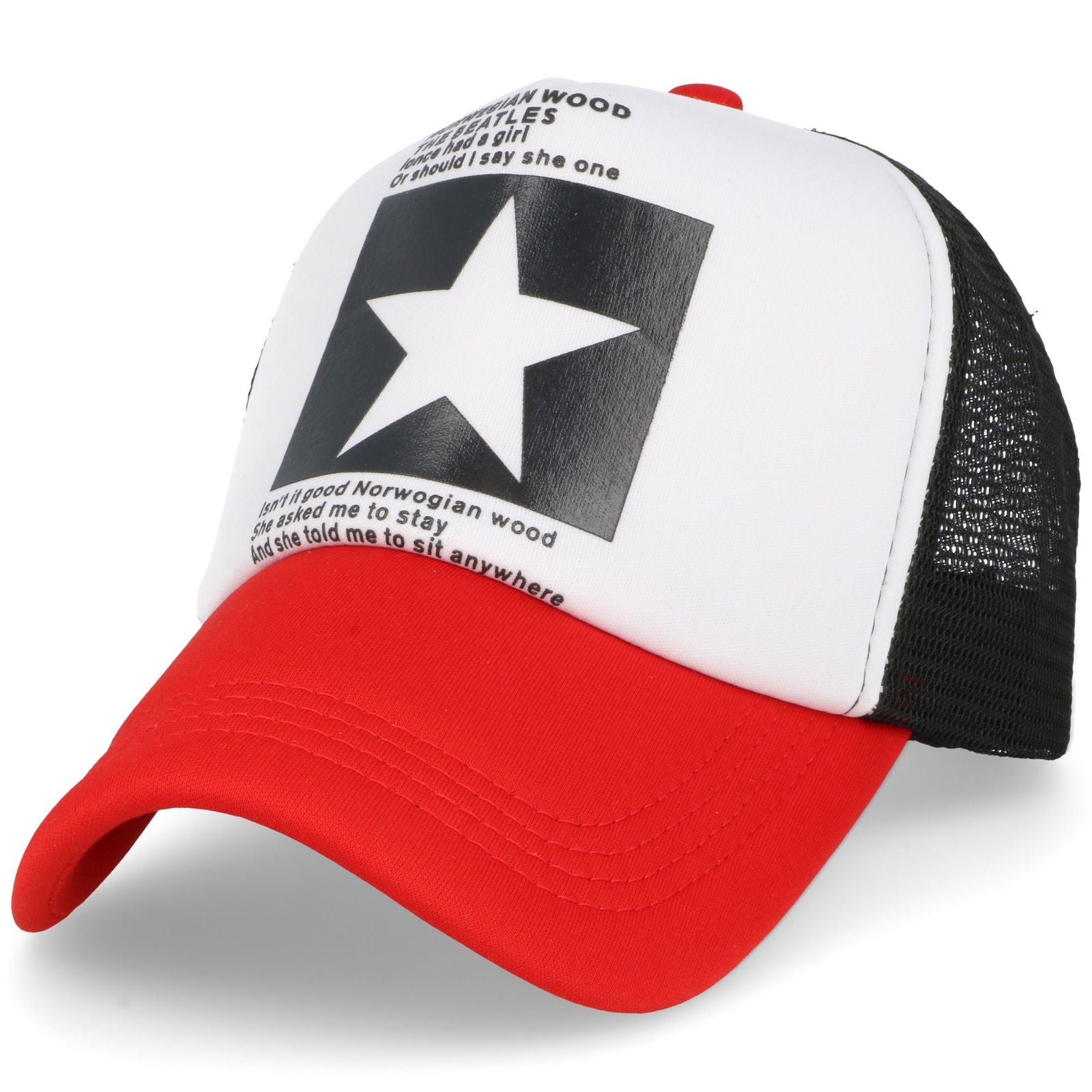 STAR WHITE regulowana czapka z siateczką unisex MORAMO