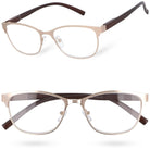 STEELEASE GOLD okulary korekcyjne damskie złote metalowe MORAMO