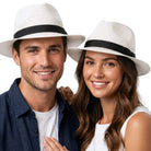 SUNSET PANAMA III biały ażurowy kapelusz fedora MORAMO