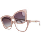 SUNSWITCH beżowe okulary damskie zerówki clip on MORAMO