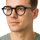 THINKROUND okulary zerówki blue light czarne retro MORAMO