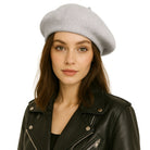 ÉTOILE DU MATIN popielaty wełniany beret damski MORAMO