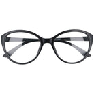 VARKA MAT czarne damskie okulary zerówki kocie oczy MORAMO