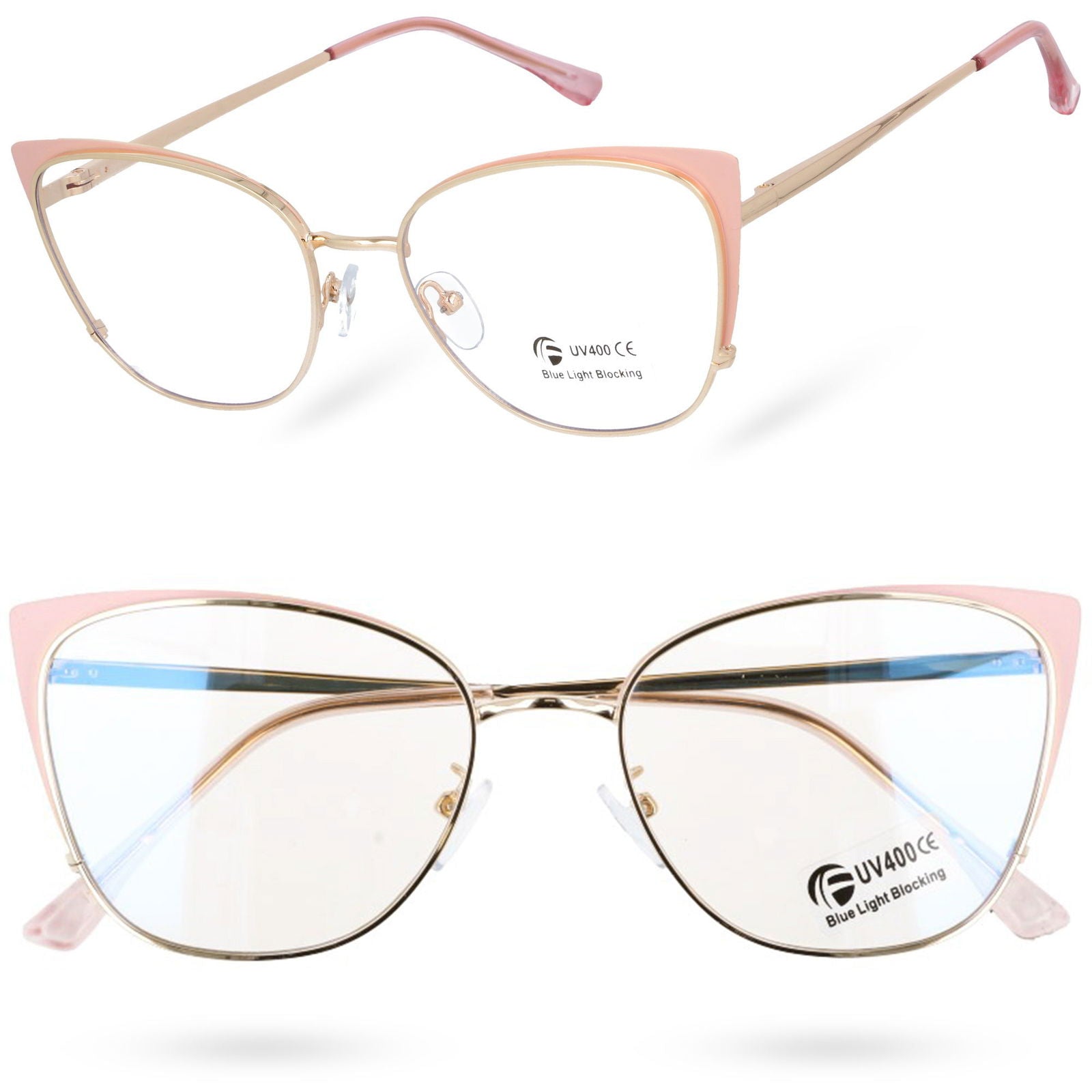VELVET VIEW CAT damskie metalowe okulary zerówki kocie oczy MORAMO