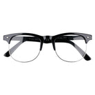 VENO POŁYSK czarne okulary zerówki unisex clubmaster MORAMO