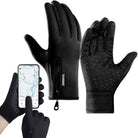 WINDPROOF TOUCH czarne ocieplane rękawiczki dotykowe unisex MORAMO