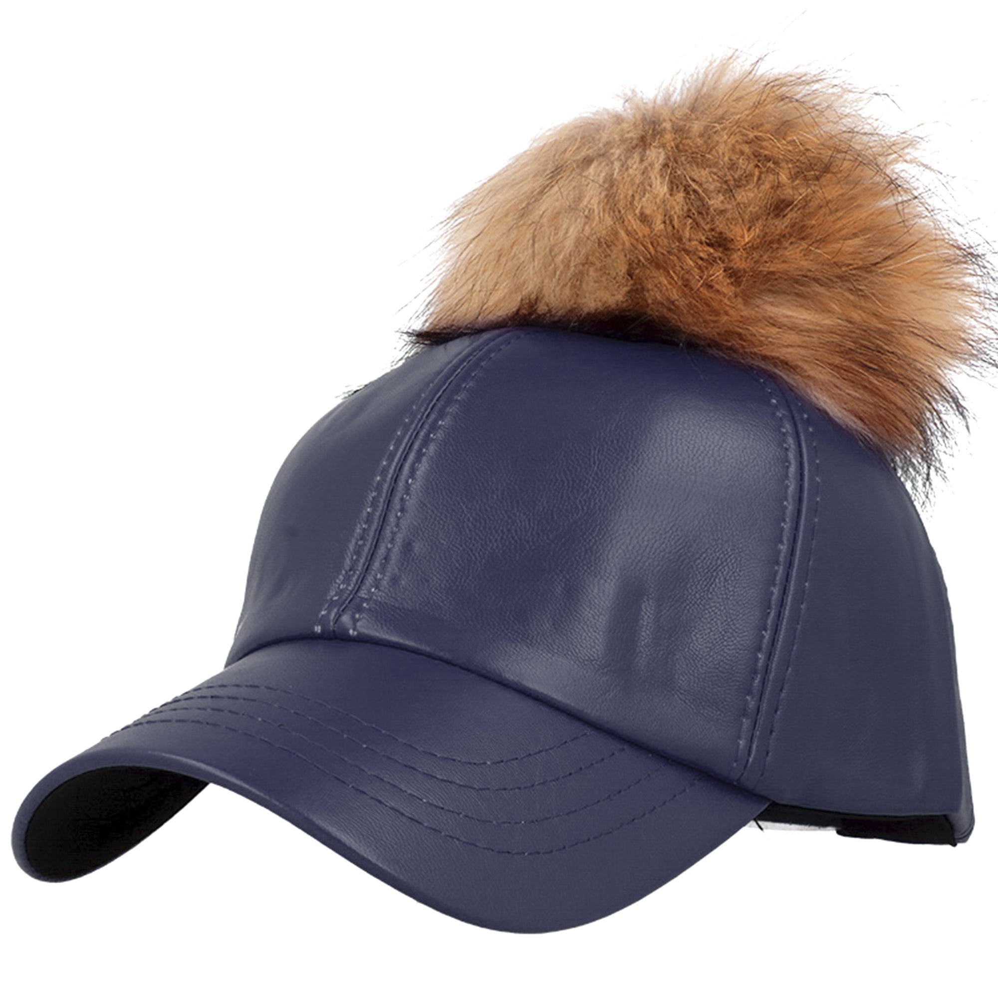 WINTER GLAM damska czapka z daszkiem navy MORAMO