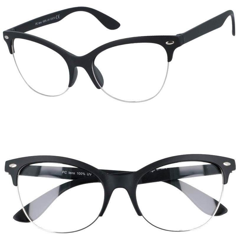 ZLATA MAT czarne damskie okulary zerówki MORAMO